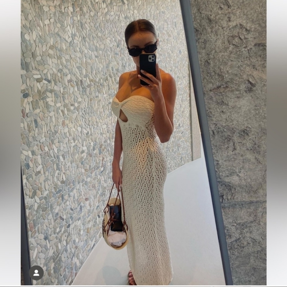 ZARA CUT OUT KNIT DRESS Size M - Picture 5 of 16